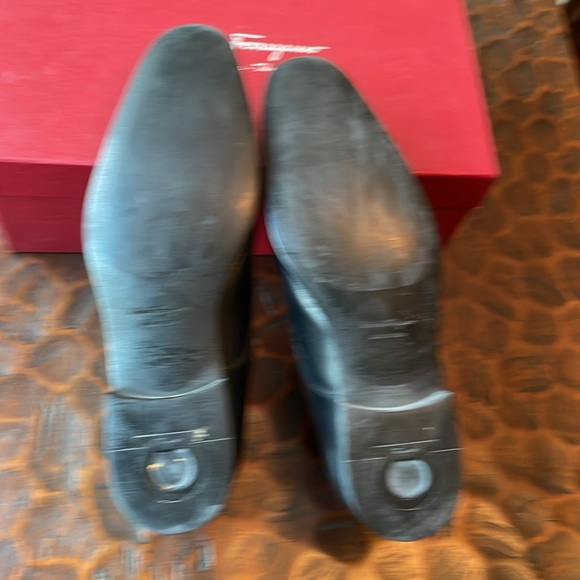 Salvatore Ferragamo, black Tramazze double monkstrap size 9D - Picture 3 of 7